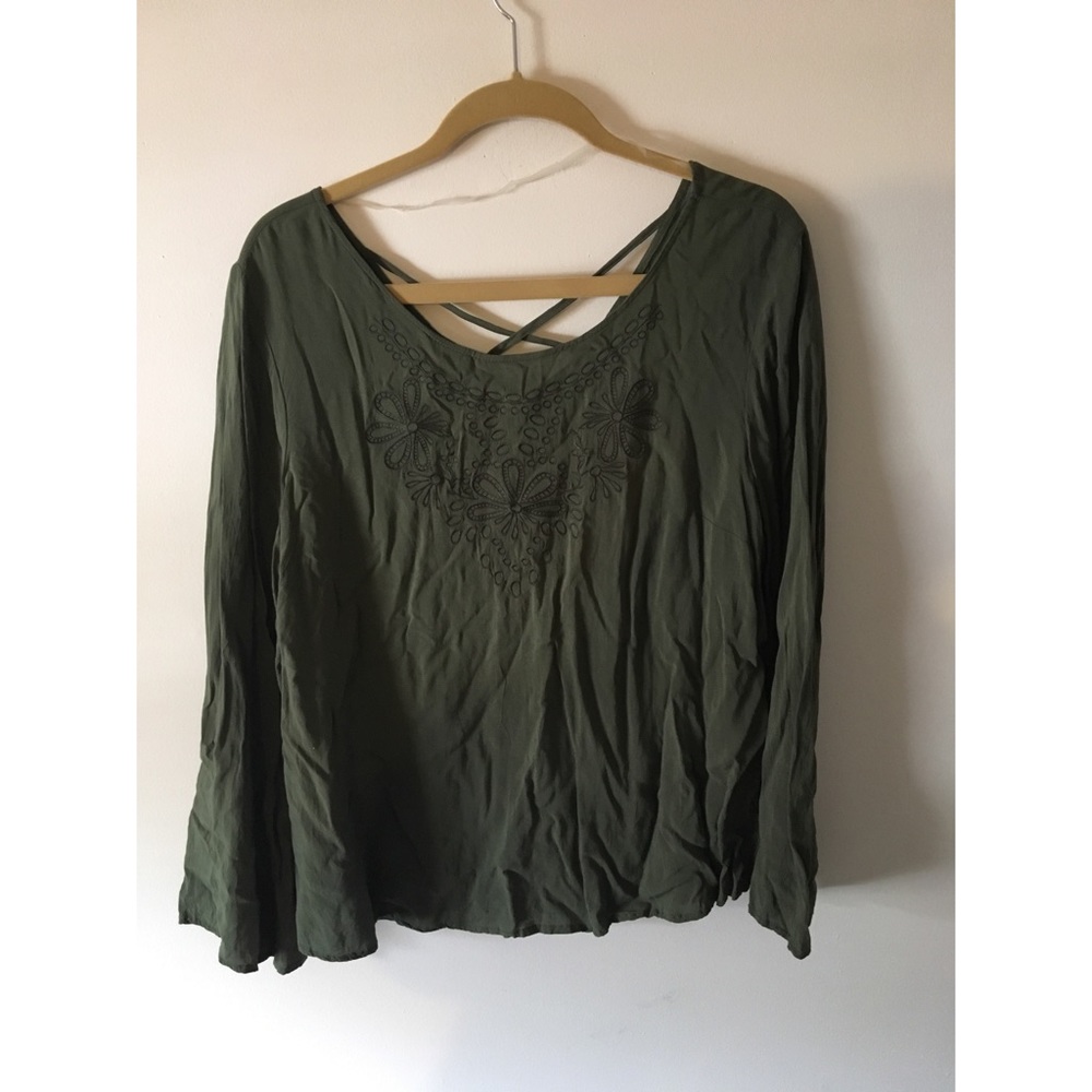 Green blouse